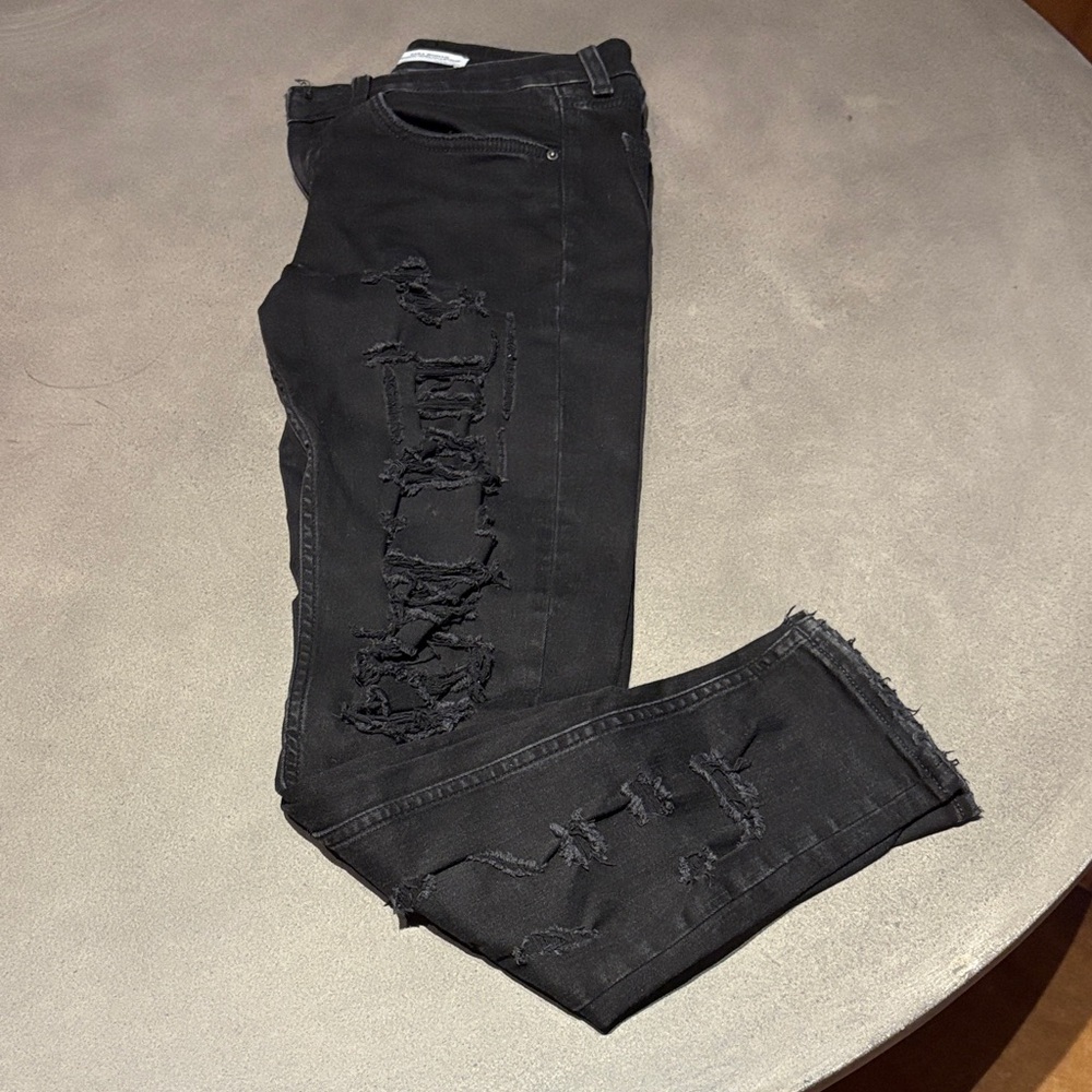 ZARA Distressed Black Women Jeans